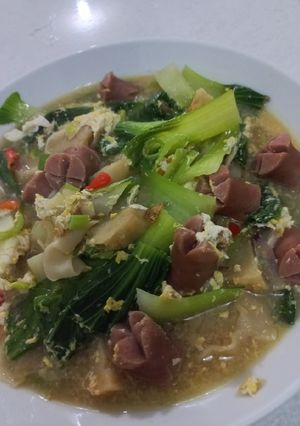 Foto resep Pakcoy solur (sosis telur)