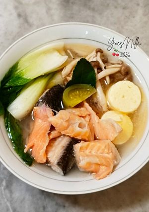 Foto resep Sup Bening Tulangan Ikan Salmon