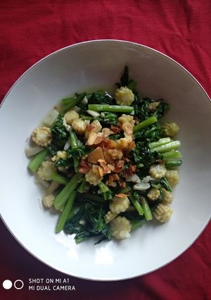 Foto resep Cha sawi hijau dan putren  alternatif sarapan sehat simpel cepat saji