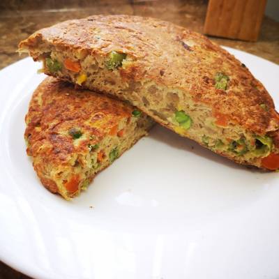 Tortilla de atún con verduras Receta de Fran Lobos- Cookpad