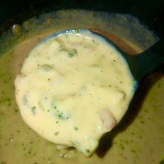 A picture of EASY 30 minute Broccoli cheddar soup.