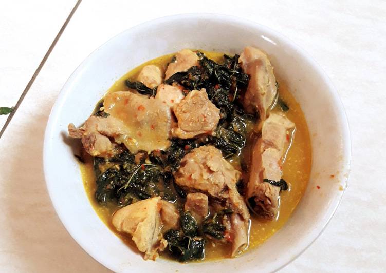 Cara Gampang Menyiapkan Gulai Ayam Daun Singkong ala restoran padang 😂, Lezat Sekali
