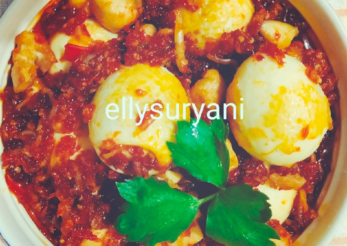 Balado Telur-Ayam-Teri Spesial Ala Rumah Kami