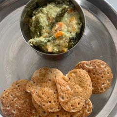 Proso millet mini dosa A picture of Proso millet mini dosa.