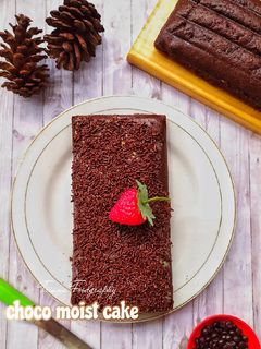 Foto resep Choco moist cake (no oven,no mixer)