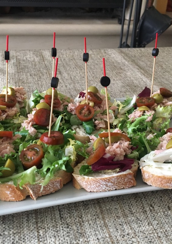 Una foto de Tostadas vegetales