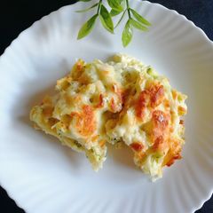 A picture of Bechamel sauce Zucchini pasta.