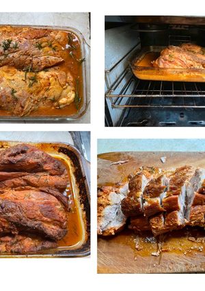 Una foto de Chanchito al horno sin sillao 😃