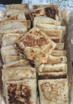 A picture of Veg chicken pockets.