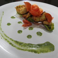 A picture of Chicken tikka roulade.