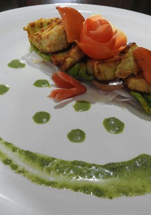 A picture of Chicken tikka roulade.