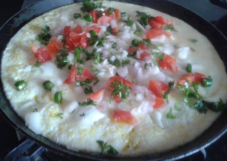 Steps to Prepare Super Quick Cheese omelette