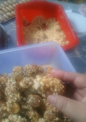 Foto resep Biji kurma (kue kering karamel kacang)