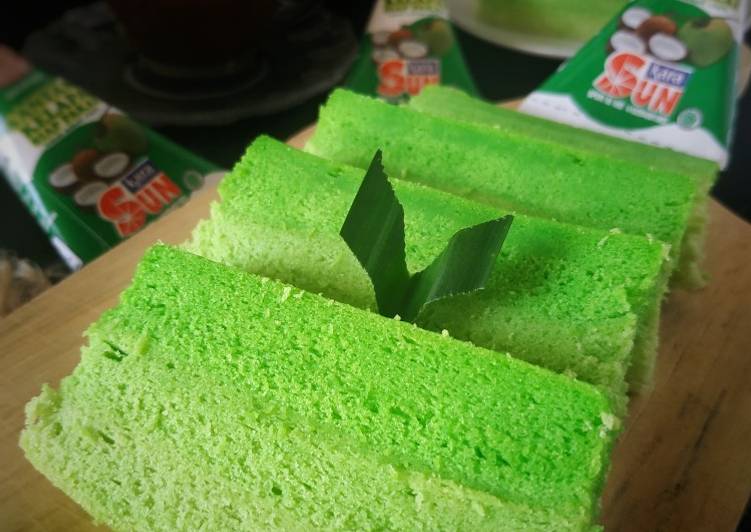 Bagaimana memasak Pandan steam Cake (no emulsifier), Enak