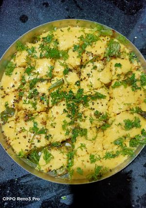 A picture of Khaman Dhokla.