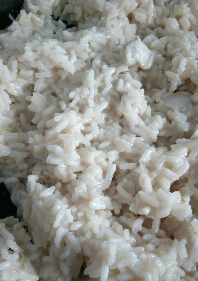 Una foto de Risotto con pollo