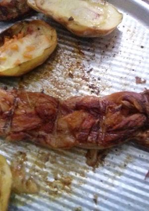 Una foto de Matambre de cerdo trenzado