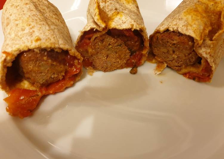 Easiest Way to Make Quick Turkey Meatball Wraps