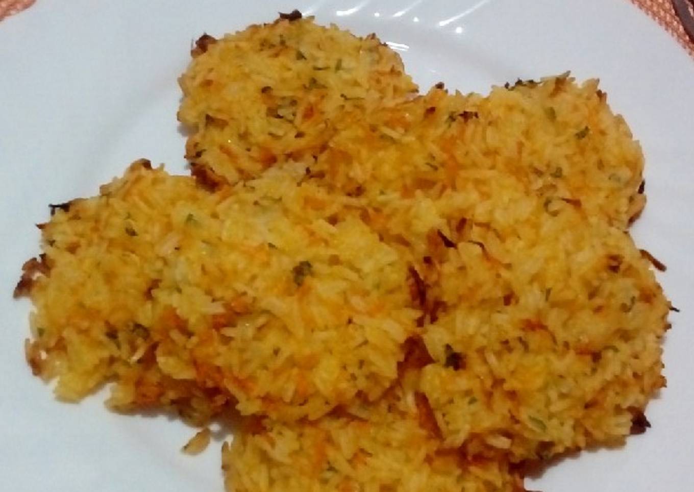 Croquetas de arroz, calabaza y zanahoria