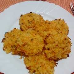 Una foto de Croquetas de arroz, calabaza y zanahoria