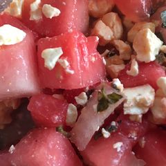 A picture of Refreshing Watermelon Feta Salad with Mint.#summerchallenge1.