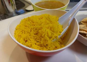 How to Make Delicious Indian Turmeric Basmati Rice goes great with curry