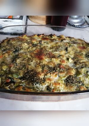 Una foto de Budín zapallo italiano y acelga