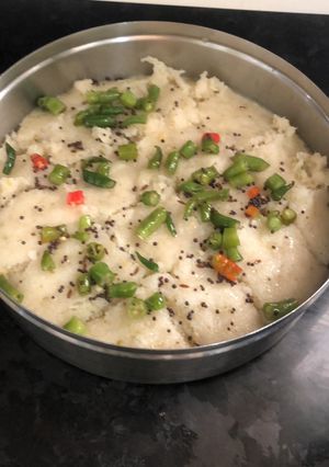 A picture of Suji Dhokla-white dhokla.