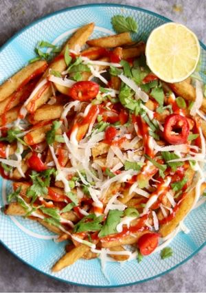 A picture of Asian dirty Air-fried Fries.