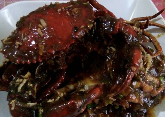 Kepiting saus tiram ala moms gevi