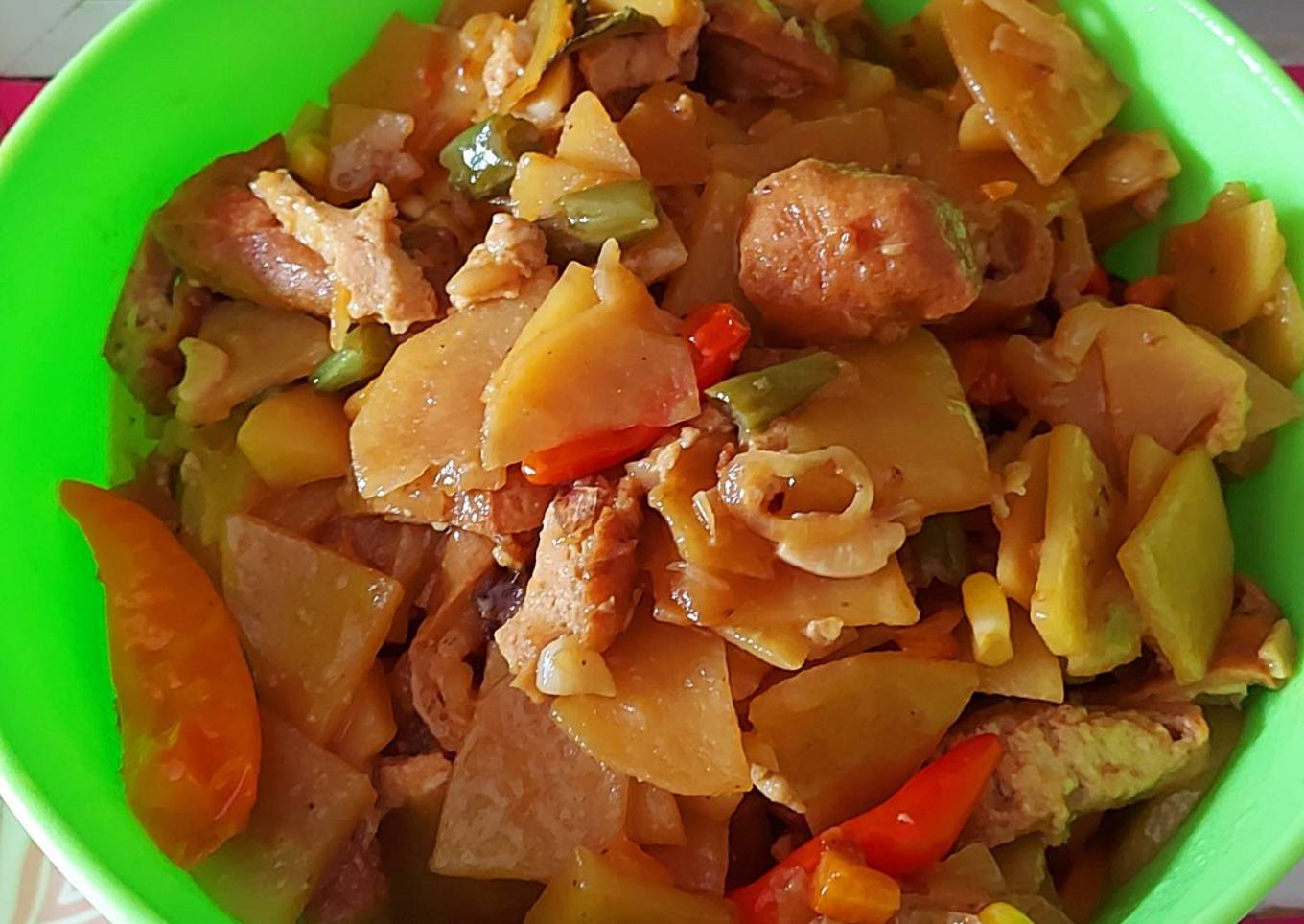 Oseng kentang tahu