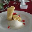 Crepes Apple With Vanilla Ice Cream