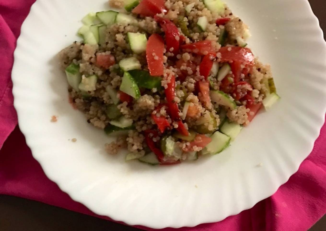 Ensalada de quinoa con pimienta