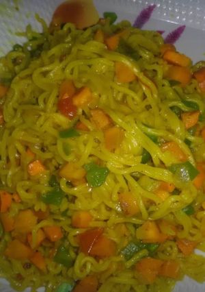 A picture of Turmeric fried noodles.