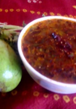 A picture of Dal mango curry.