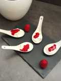 °Faisselle sur coulis de framboise°