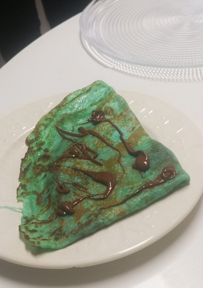 Una foto de Crepe pitufo