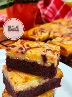 Foto resep Red Velvet Cream Cheese Brownies