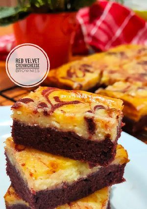 Foto resep Red Velvet Cream Cheese Brownies