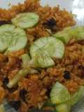 Nasi goreng jantung ati domba bumbu bubuk