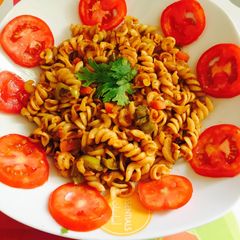 A picture of Red sauce veg.Pasta.