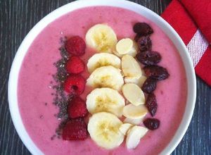 Foto resep Raspberry & Banana Smoothie Bowl (Pr_Smoothies)