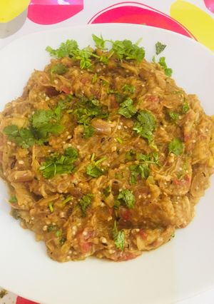 A picture of Roasted baigan bharta.