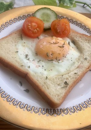 Foto resep Telor ceplok roti tawar