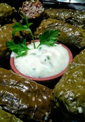 Una foto de HOJITAS De Parra,(Dolma) rellenas de Pechuga molida de Pollo...!