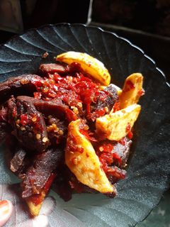 Foto resep Dendeng kambing balado