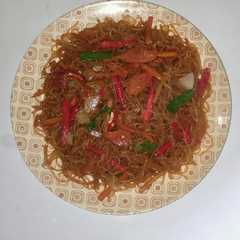 A picture of Japchae(bihun goreng korea).