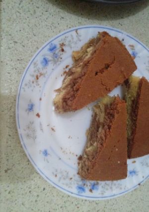 A picture of Vannila spongy zebra cake.