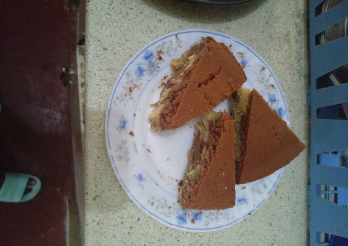 Recipe of Super Quick Vannila spongy zebra cake