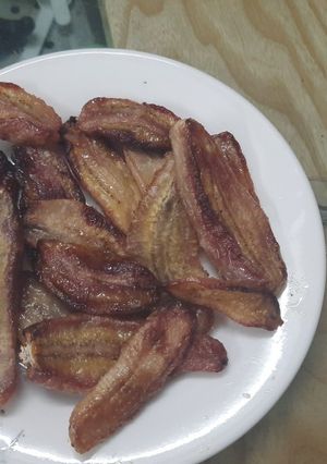 Hình của món Chuối sấy bằng nồi chiên không dầu.